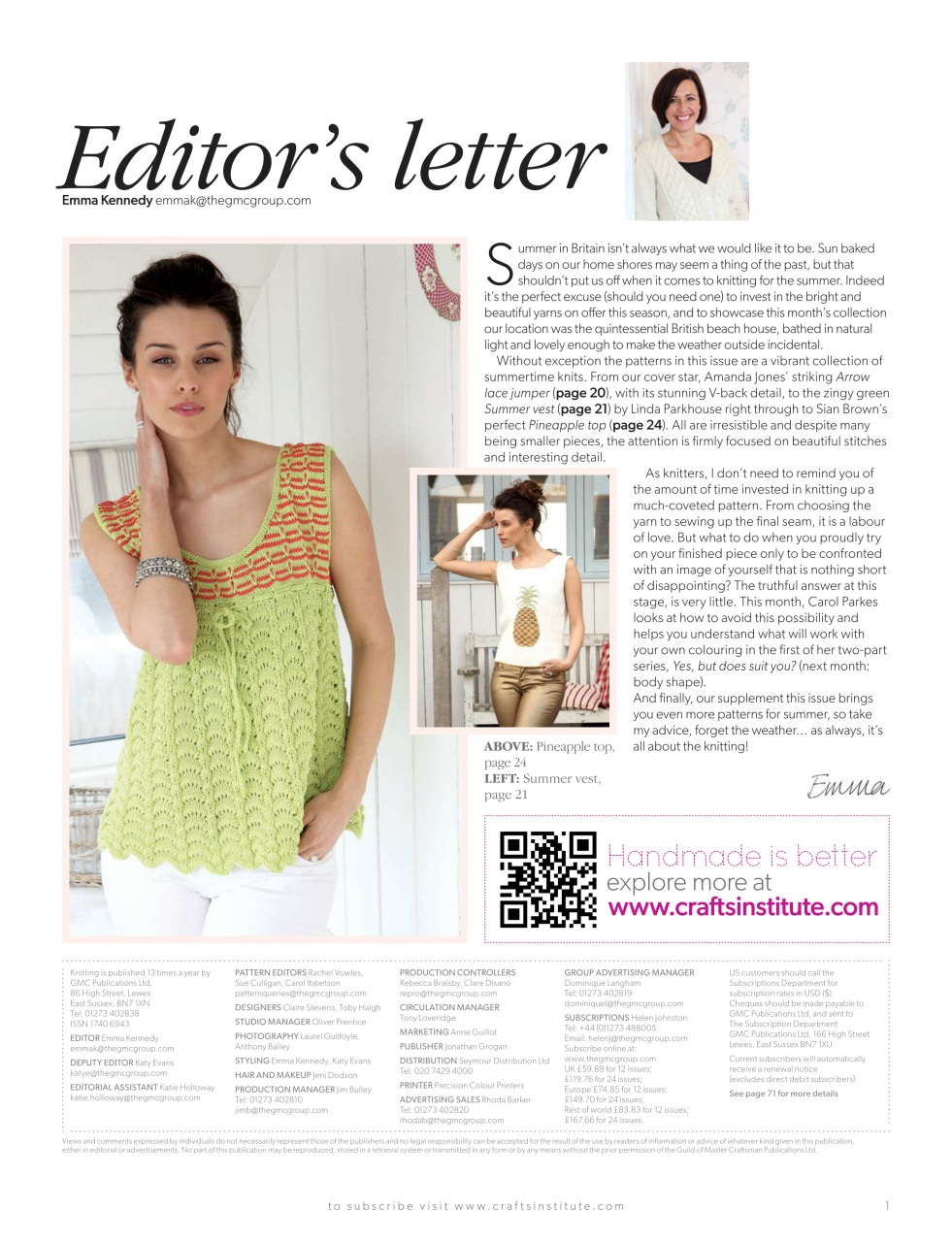 Knitting Preview Pages