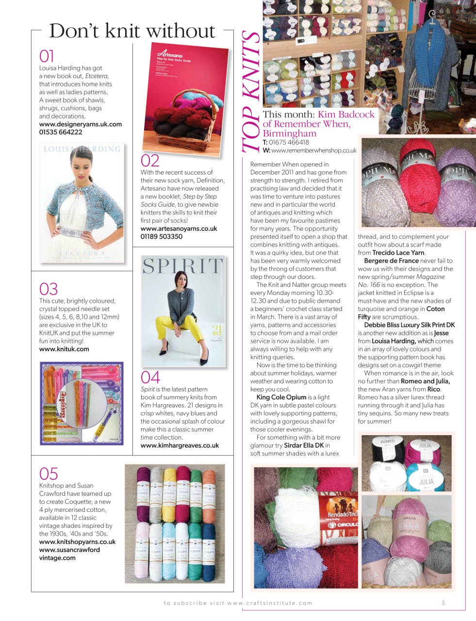 Knitting Preview Pages