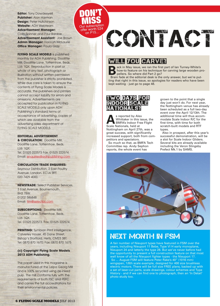 Flying Scale Models Preview Pages