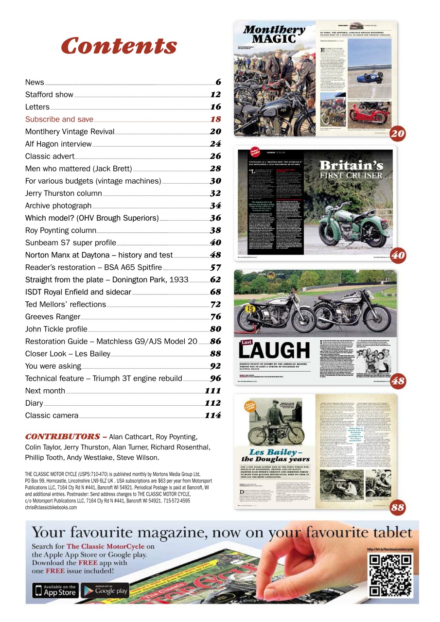 The Classic MotorCycle Preview Pages