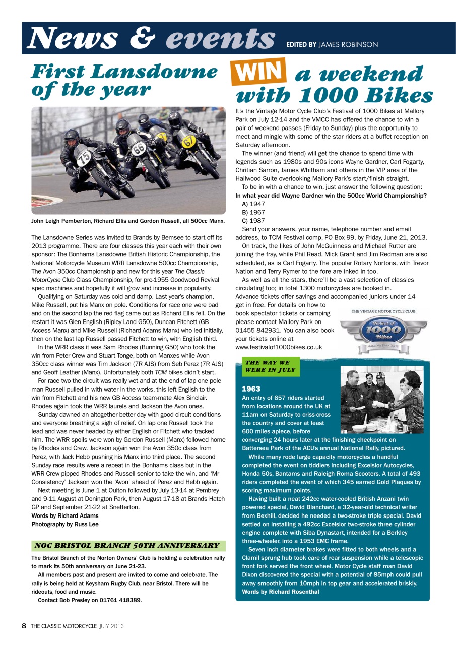 The Classic MotorCycle Preview Pages