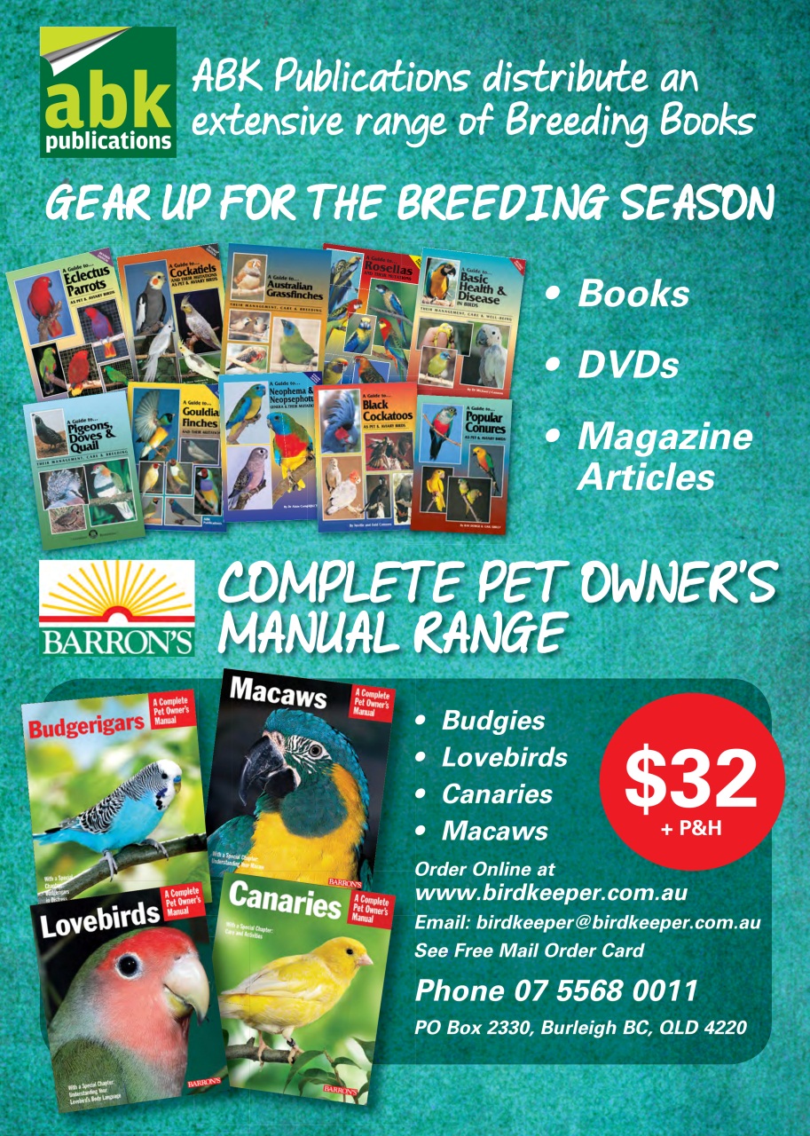 Australian Birdkeeper Magazine Preview Pages