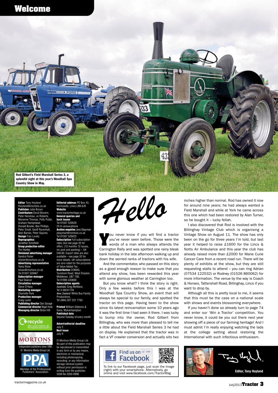 Tractor & Farming Heritage Magazine Preview Pages