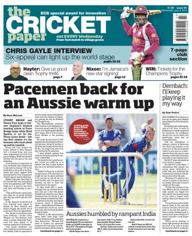 The Cricket Paper issue Wednesday 5th June 2013