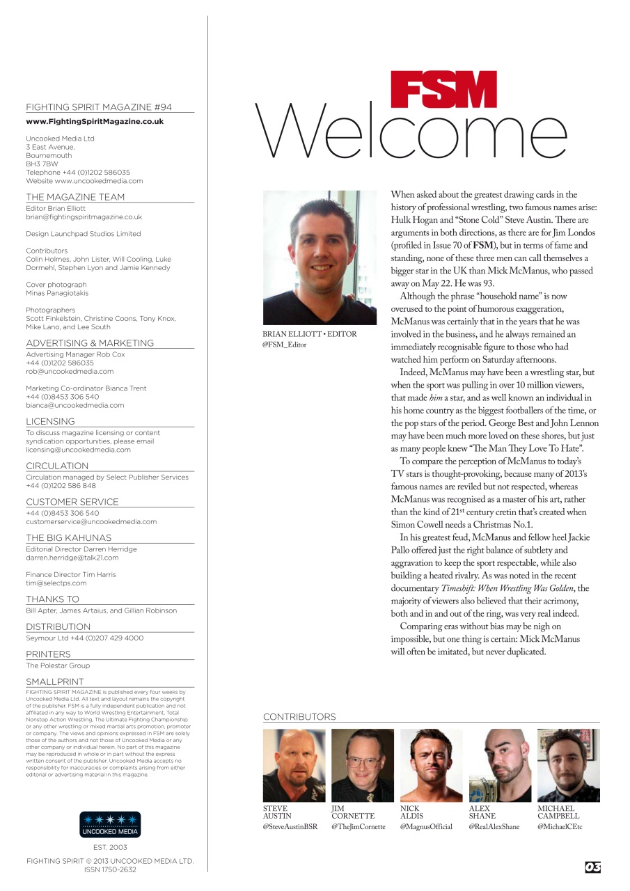 Wrestletalk Magazine Preview Pages