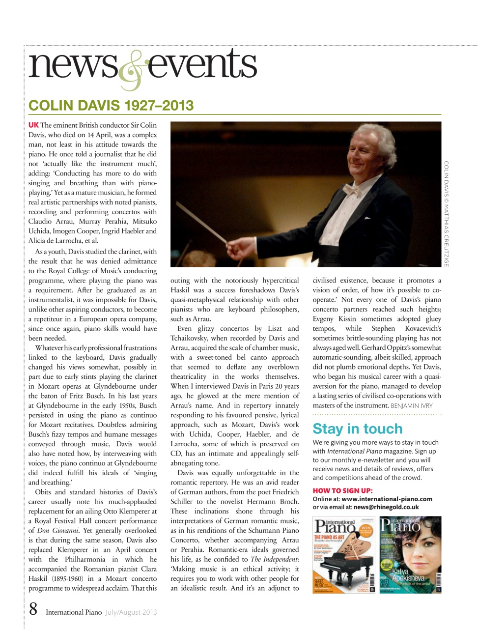 International Piano Preview Pages