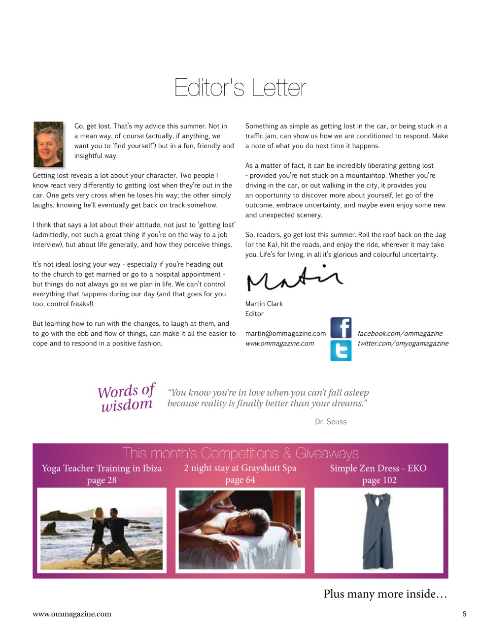 OM Yoga Magazine Preview Pages