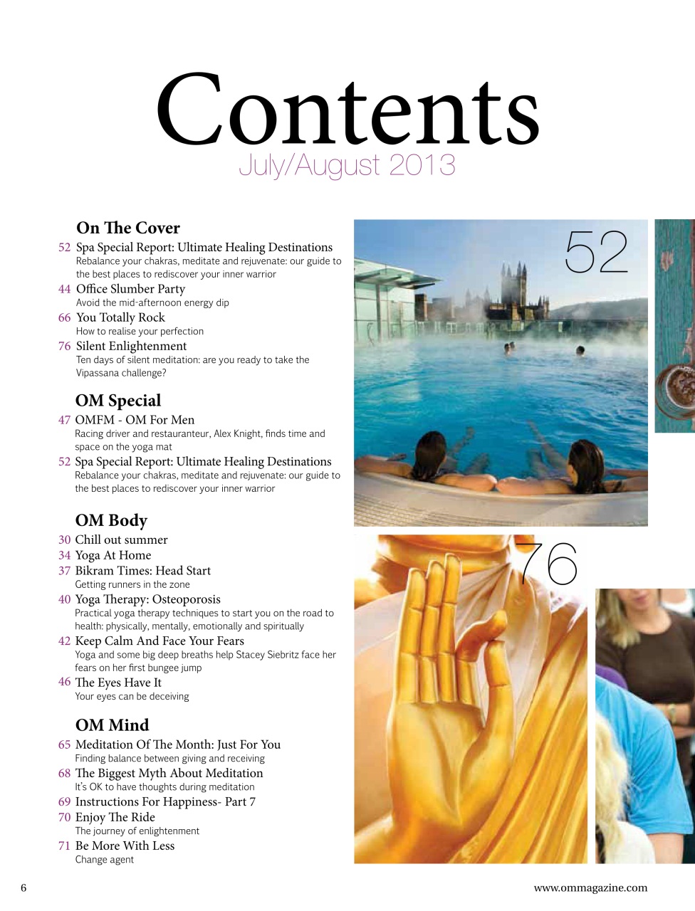 OM Yoga Magazine Preview Pages