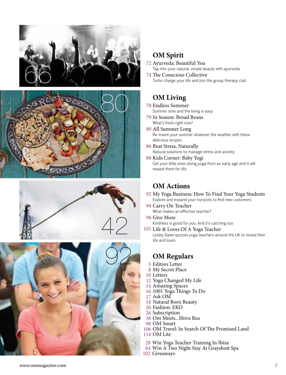 OM Yoga Magazine Preview Pages