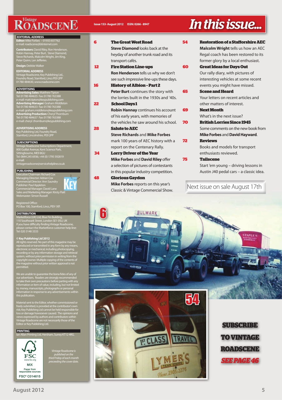 Vintage Roadscene Preview Pages