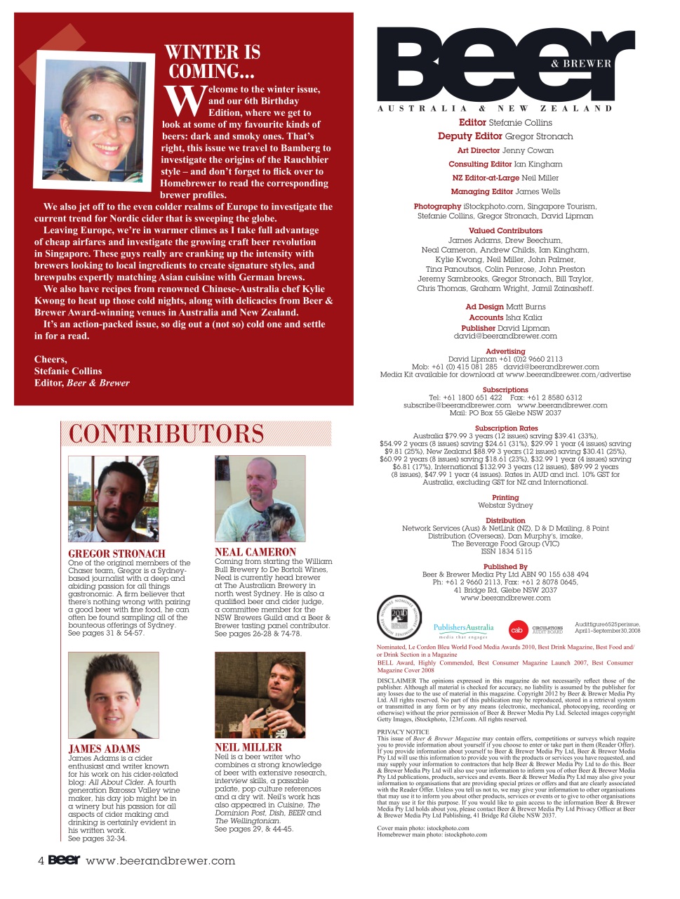 Beer and Brewer Preview Pages