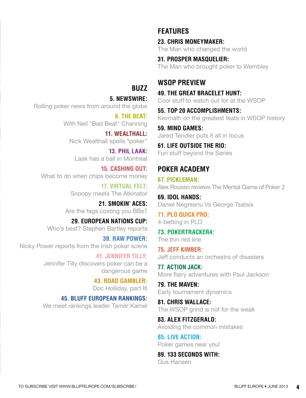 Bluff Europe Preview Pages