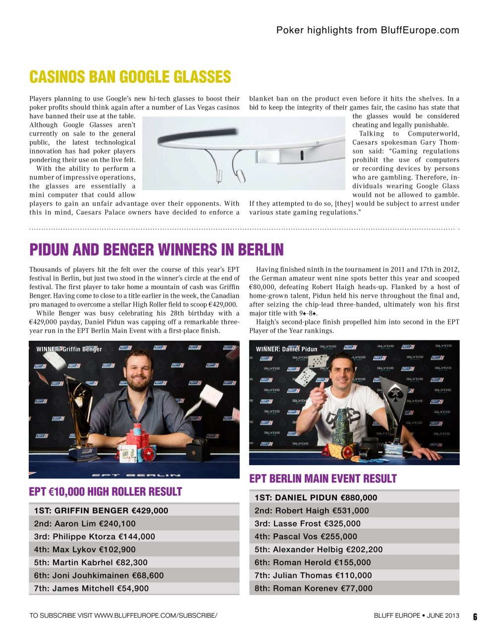 Bluff Europe Preview Pages