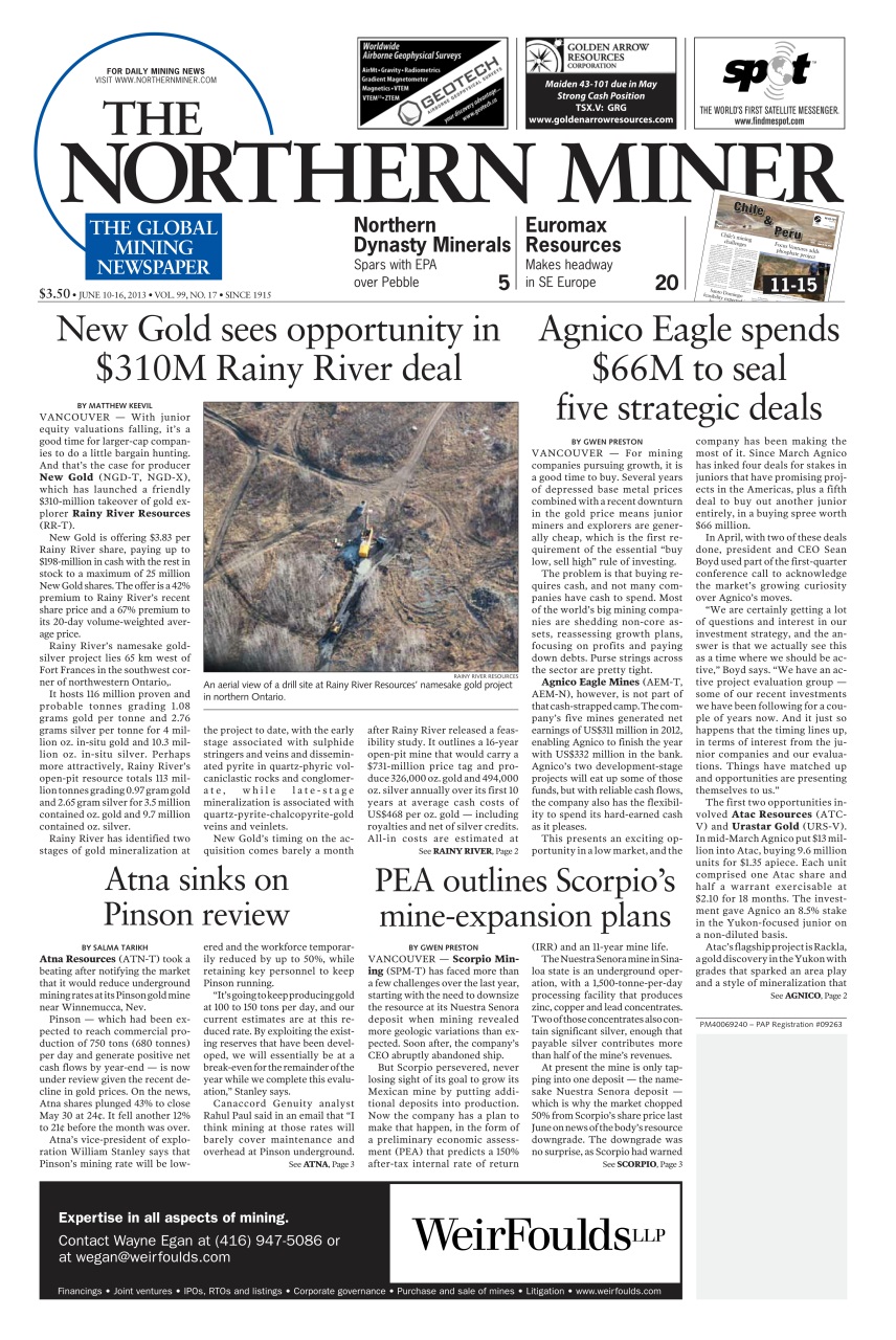 The Northern Miner Preview Pages