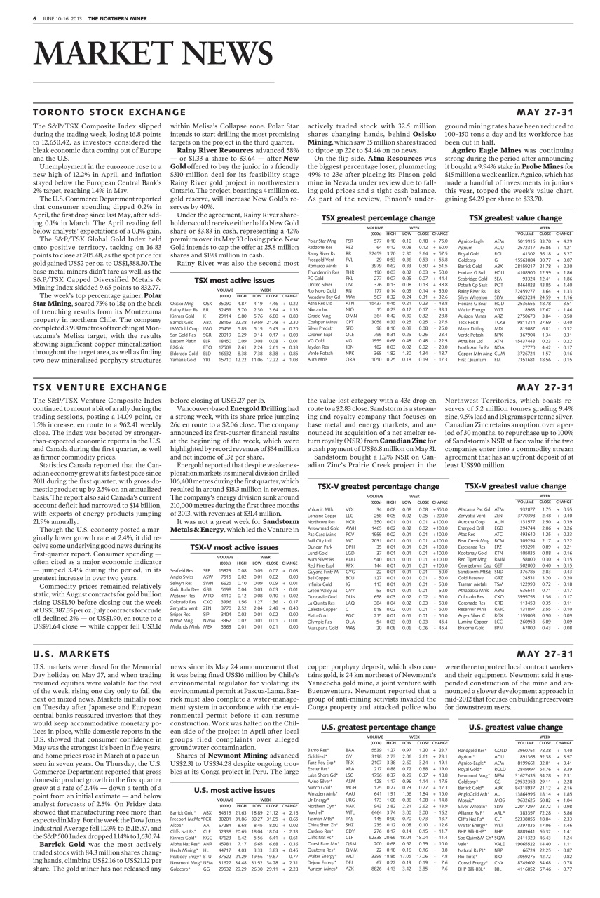 The Northern Miner Preview Pages