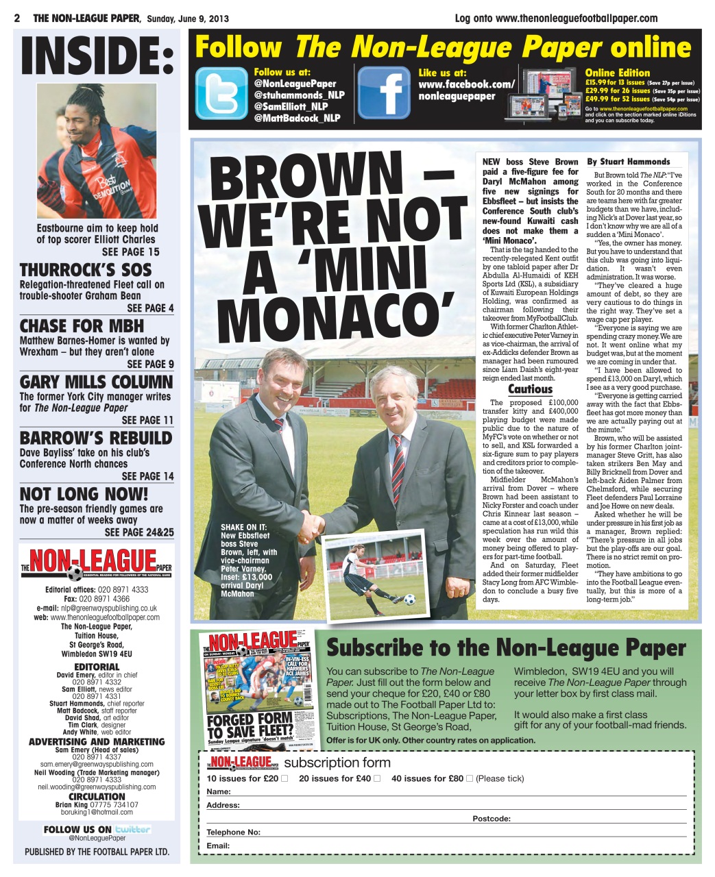 The Non-League Football Paper Preview Pages