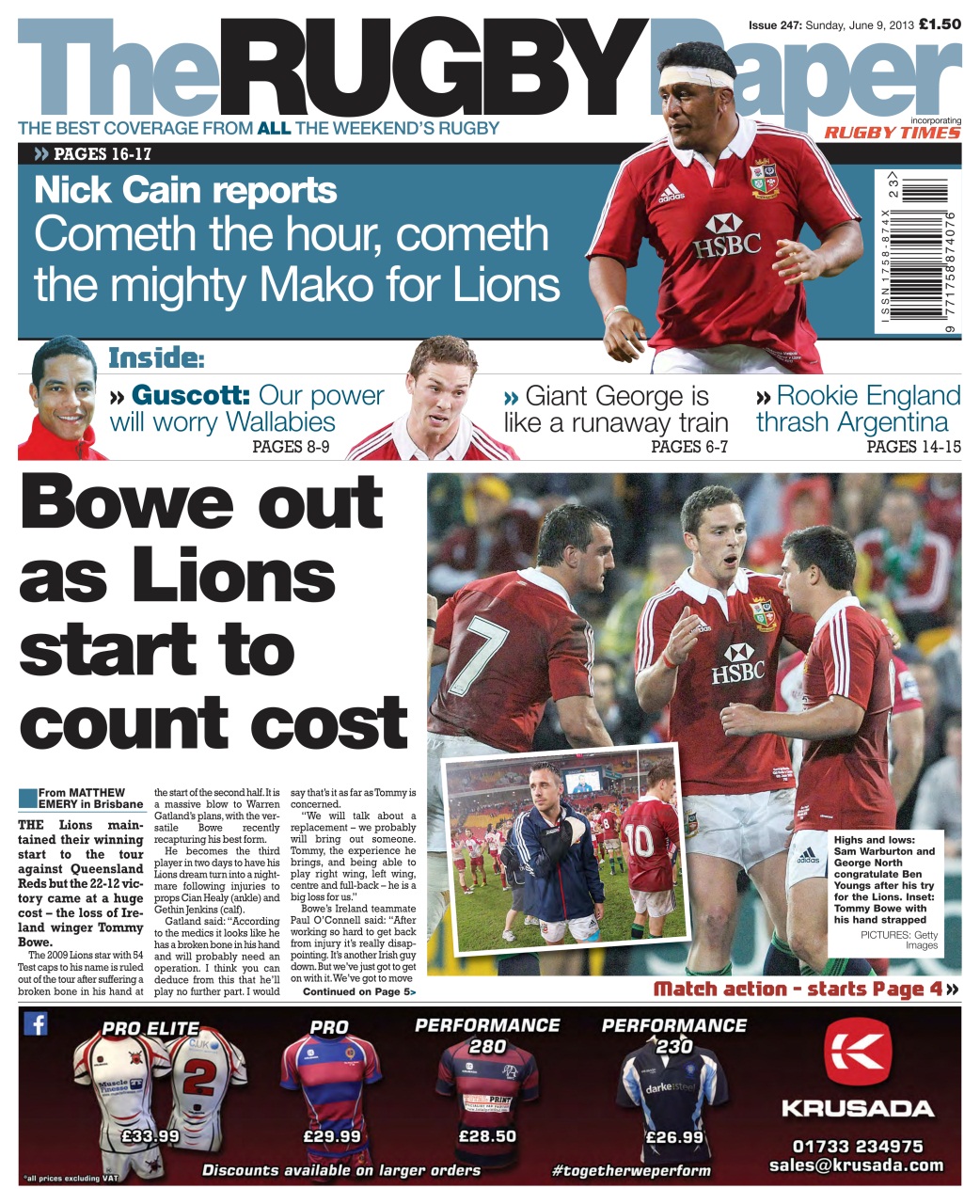 The Rugby Paper Preview Pages