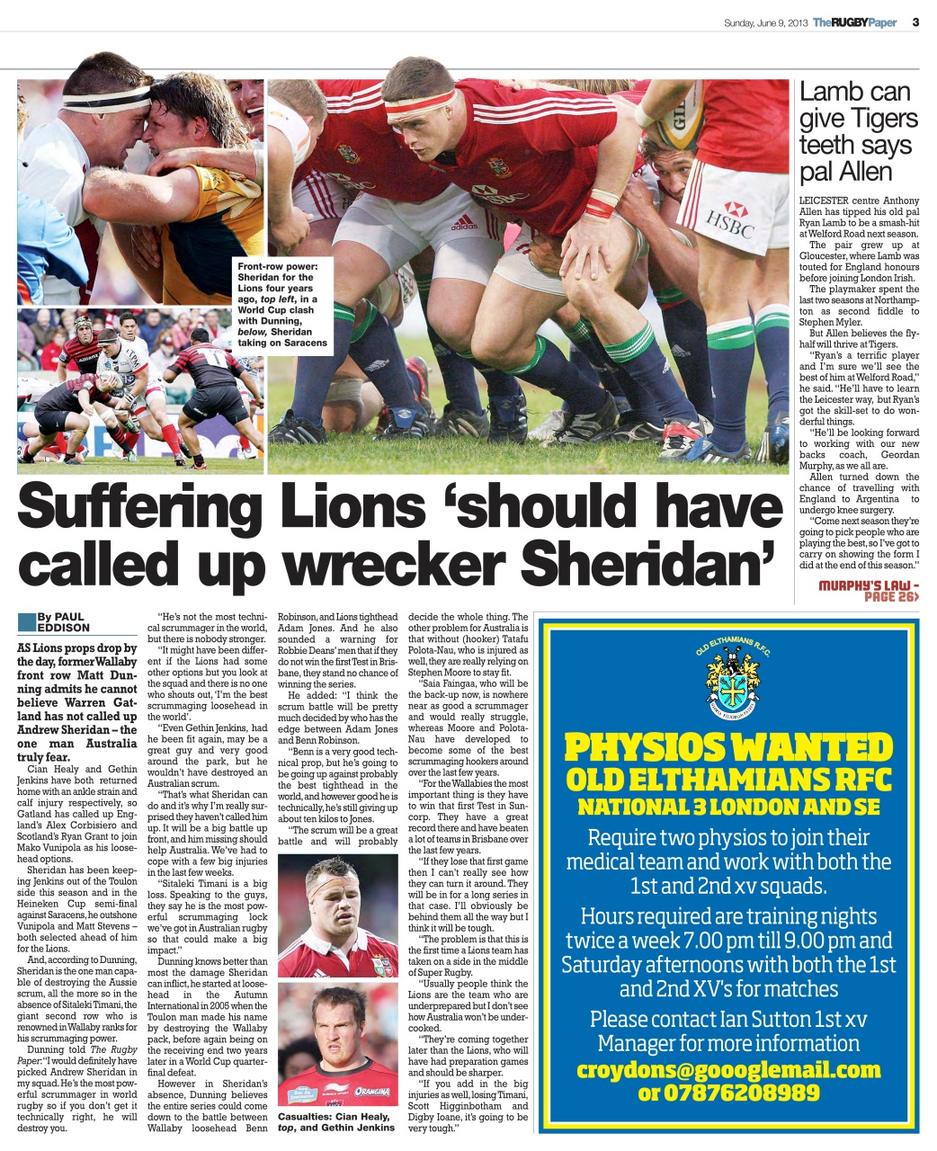The Rugby Paper Preview Pages