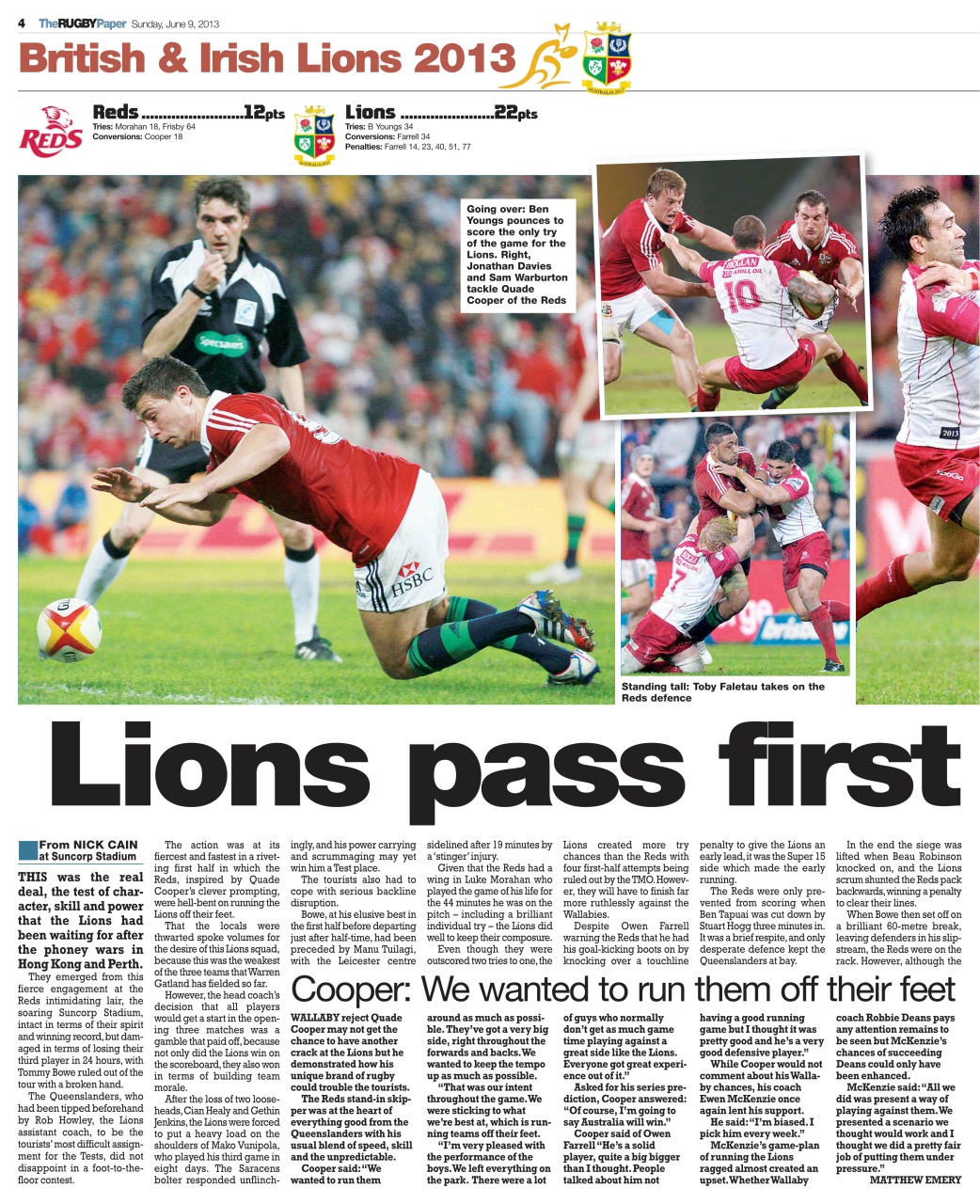 The Rugby Paper Preview Pages