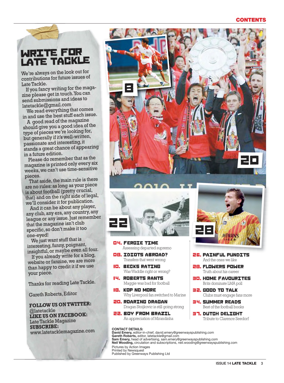 Late Tackle Football Magazine Preview Pages