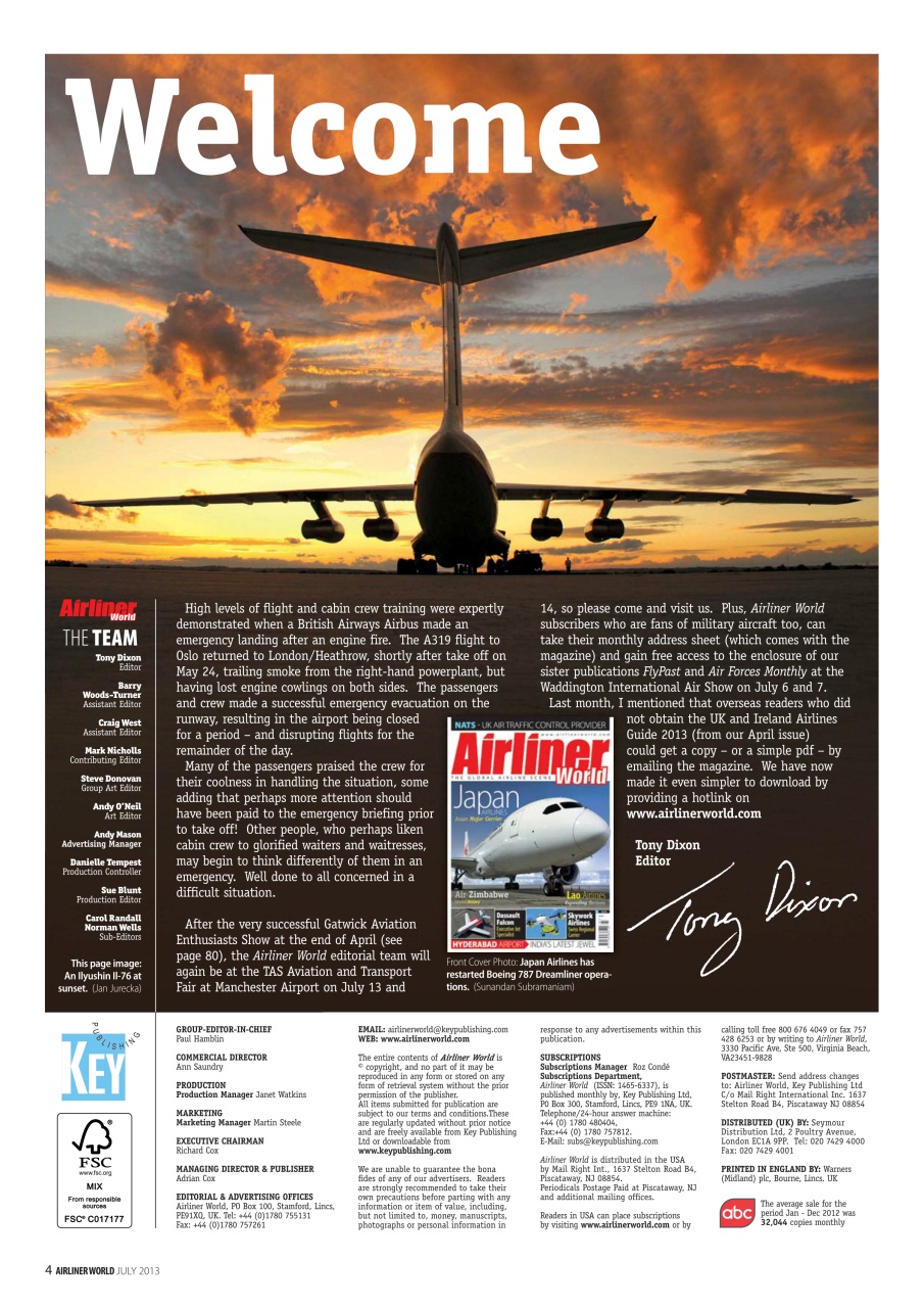 Airliner World Preview Pages
