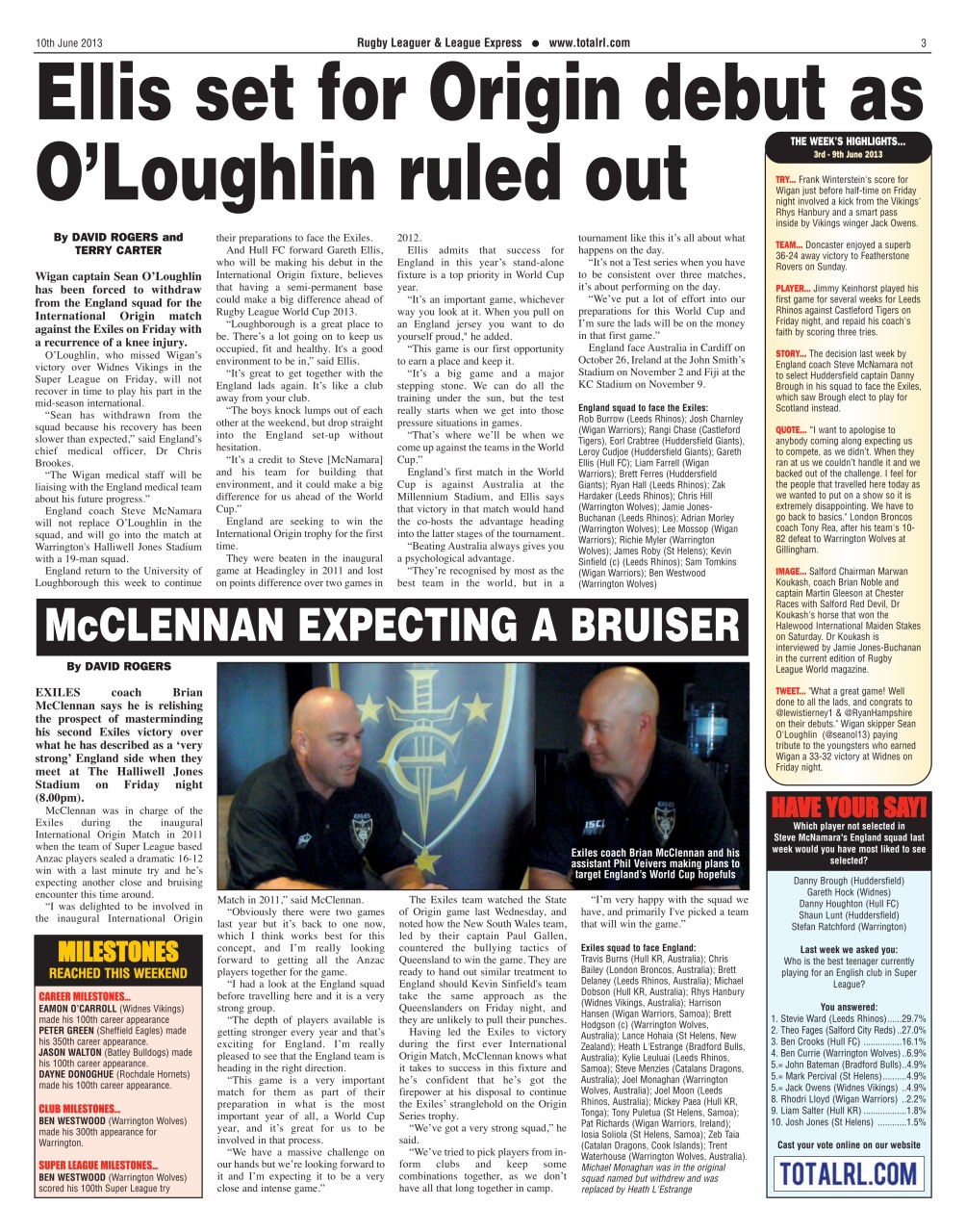 League Express Preview Pages