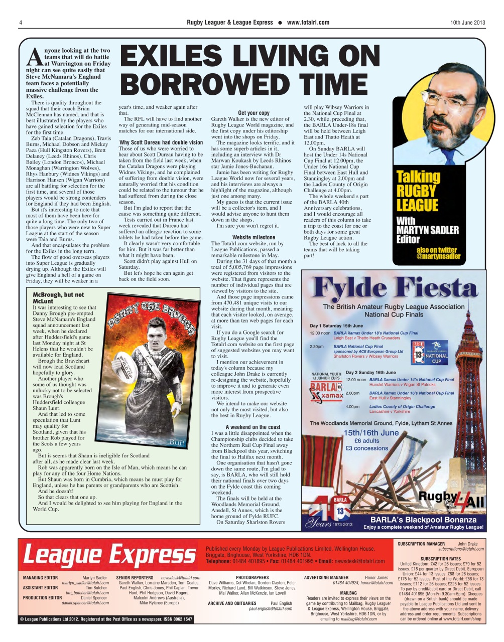 League Express Preview Pages