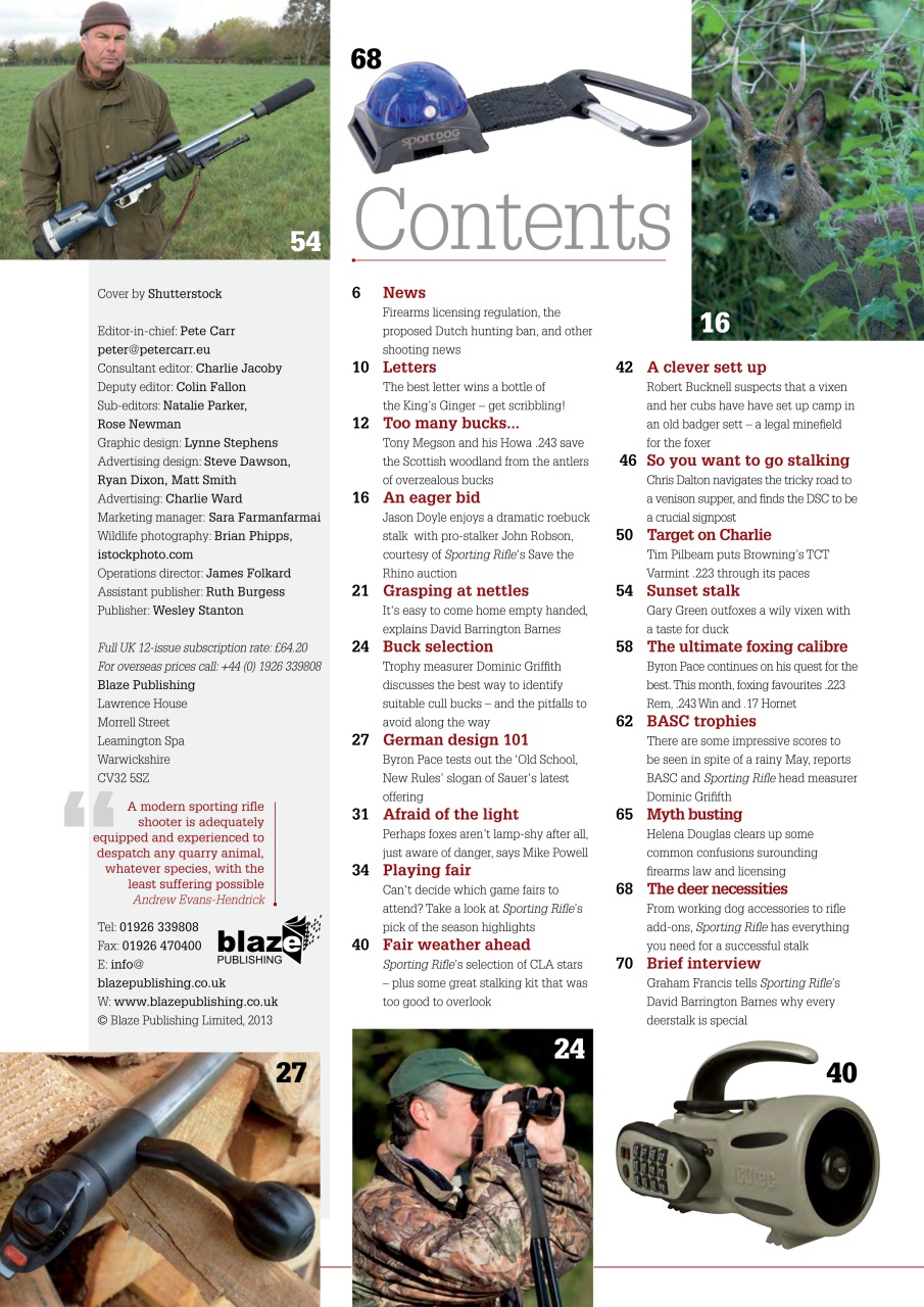 Sporting Rifle Preview Pages