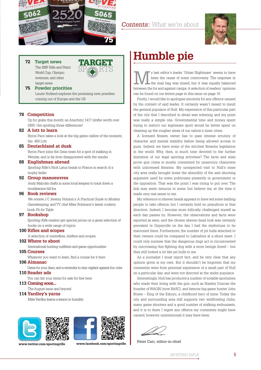 Sporting Rifle Preview Pages