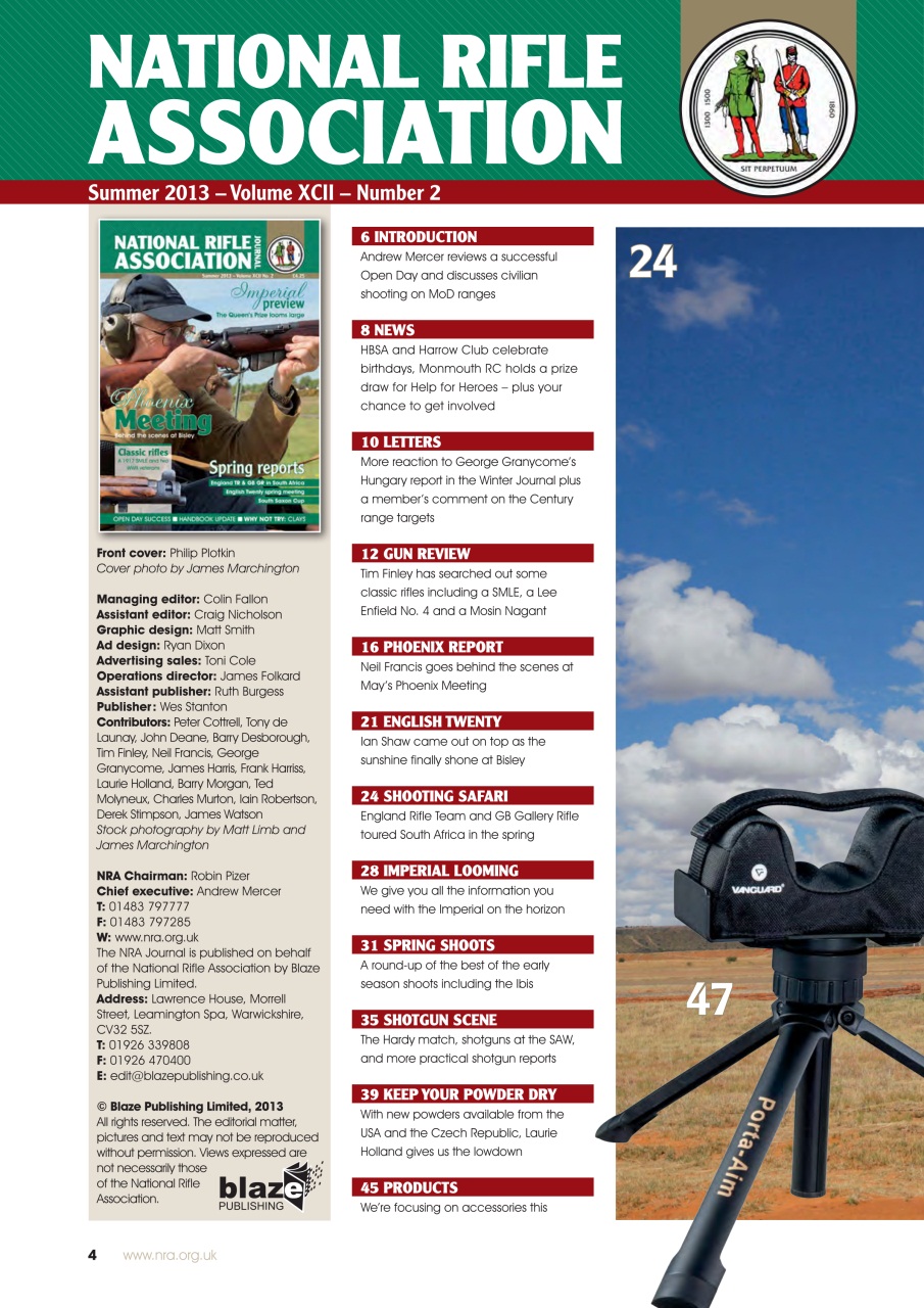 National Rifle Association Journal Preview Pages