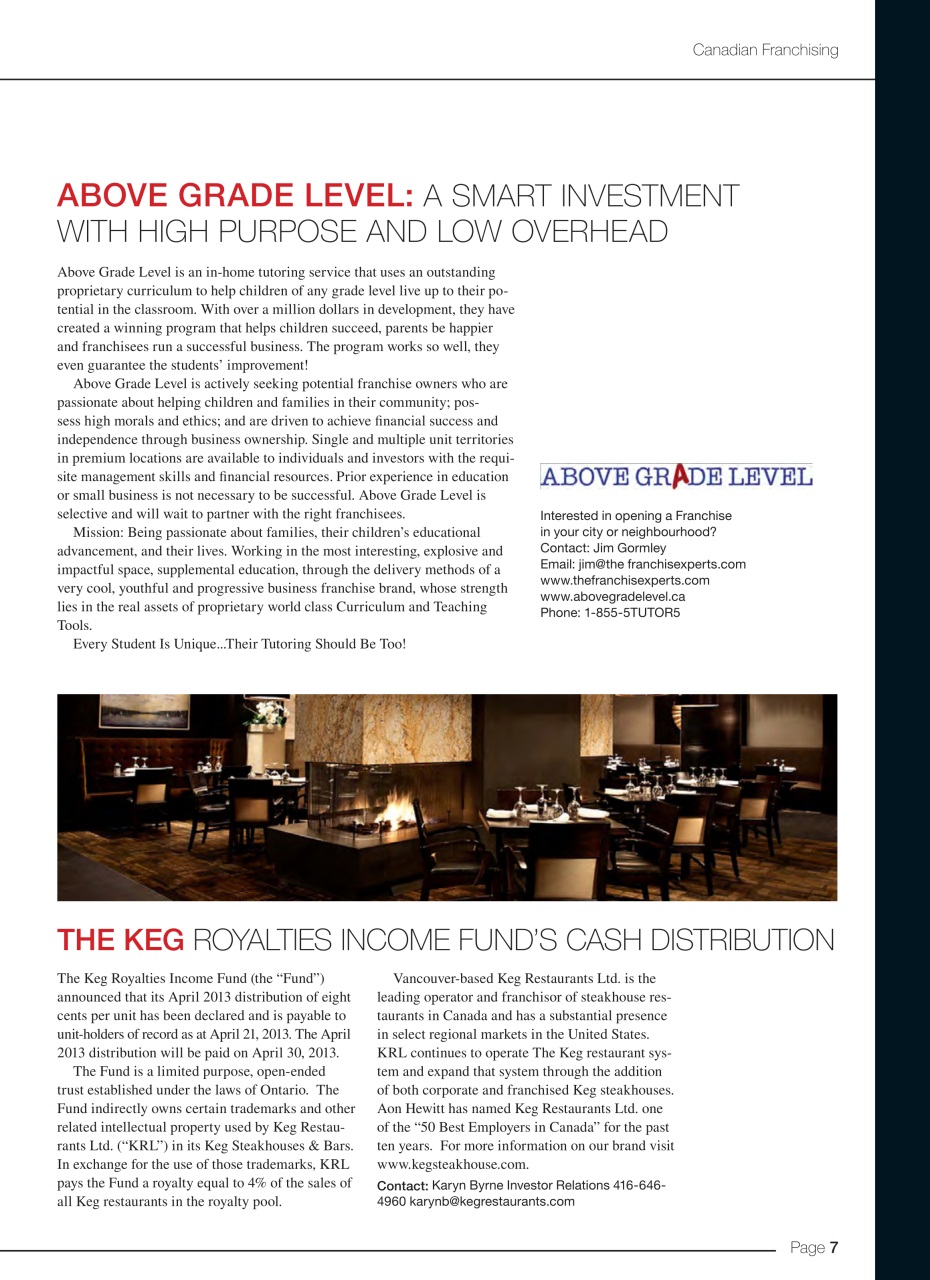 Canadian Franchising Preview Pages