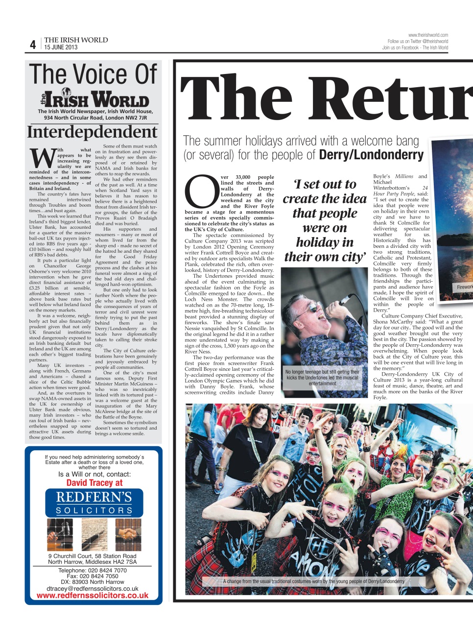 Irish World Preview Pages