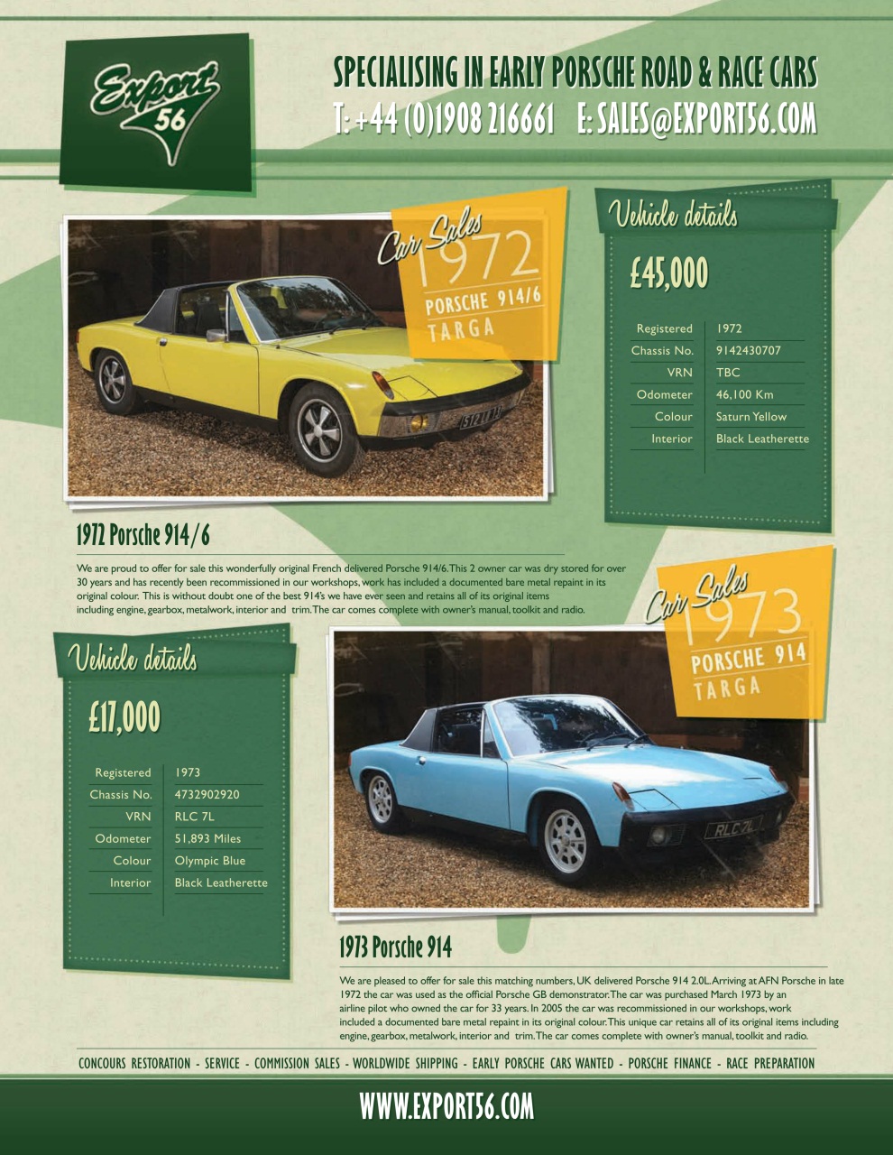 Classic Porsche Preview Pages