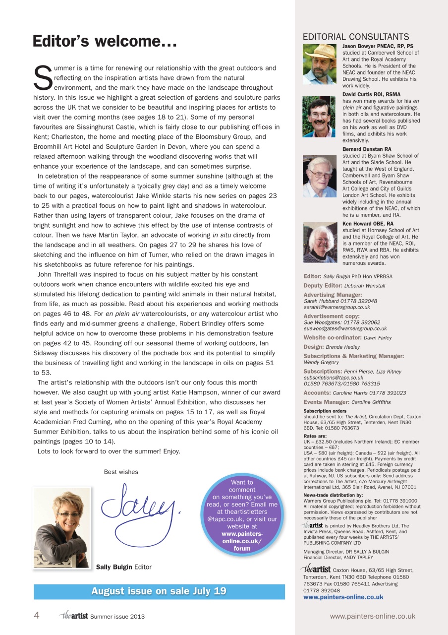 The Artist Preview Pages