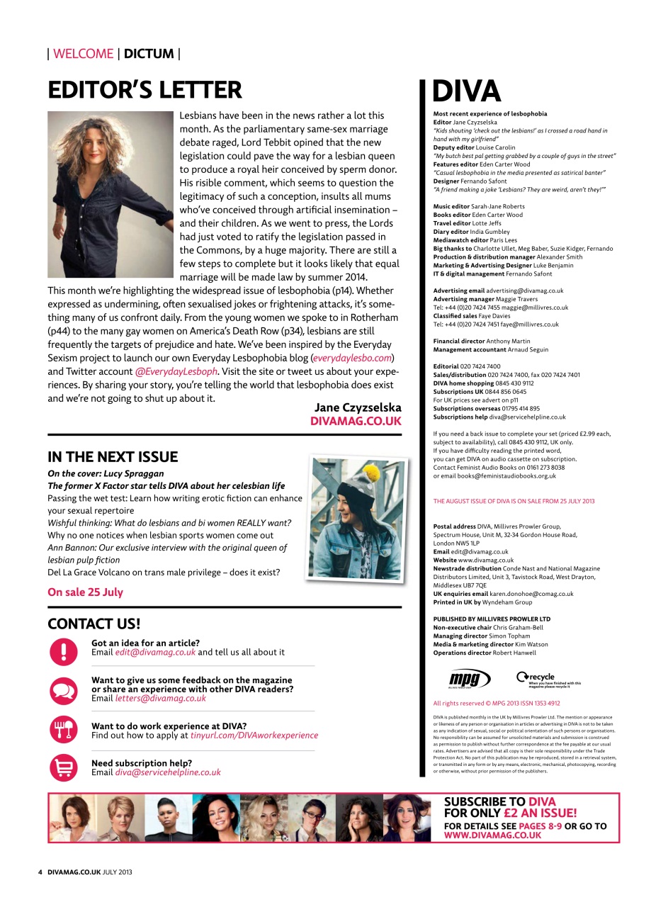 DIVA Magazine Preview Pages