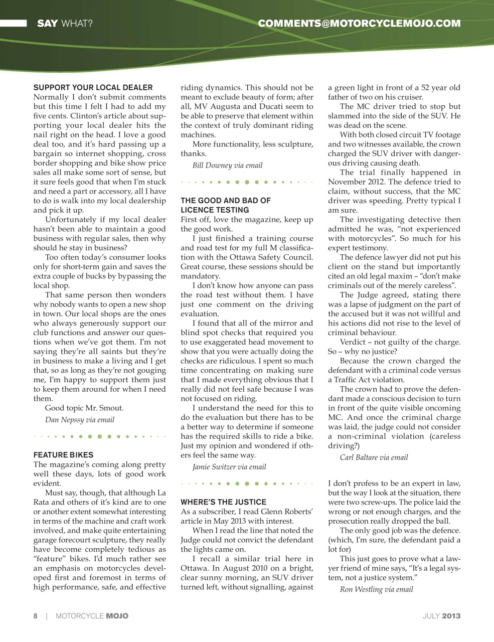 Motorcycle Mojo Preview Pages