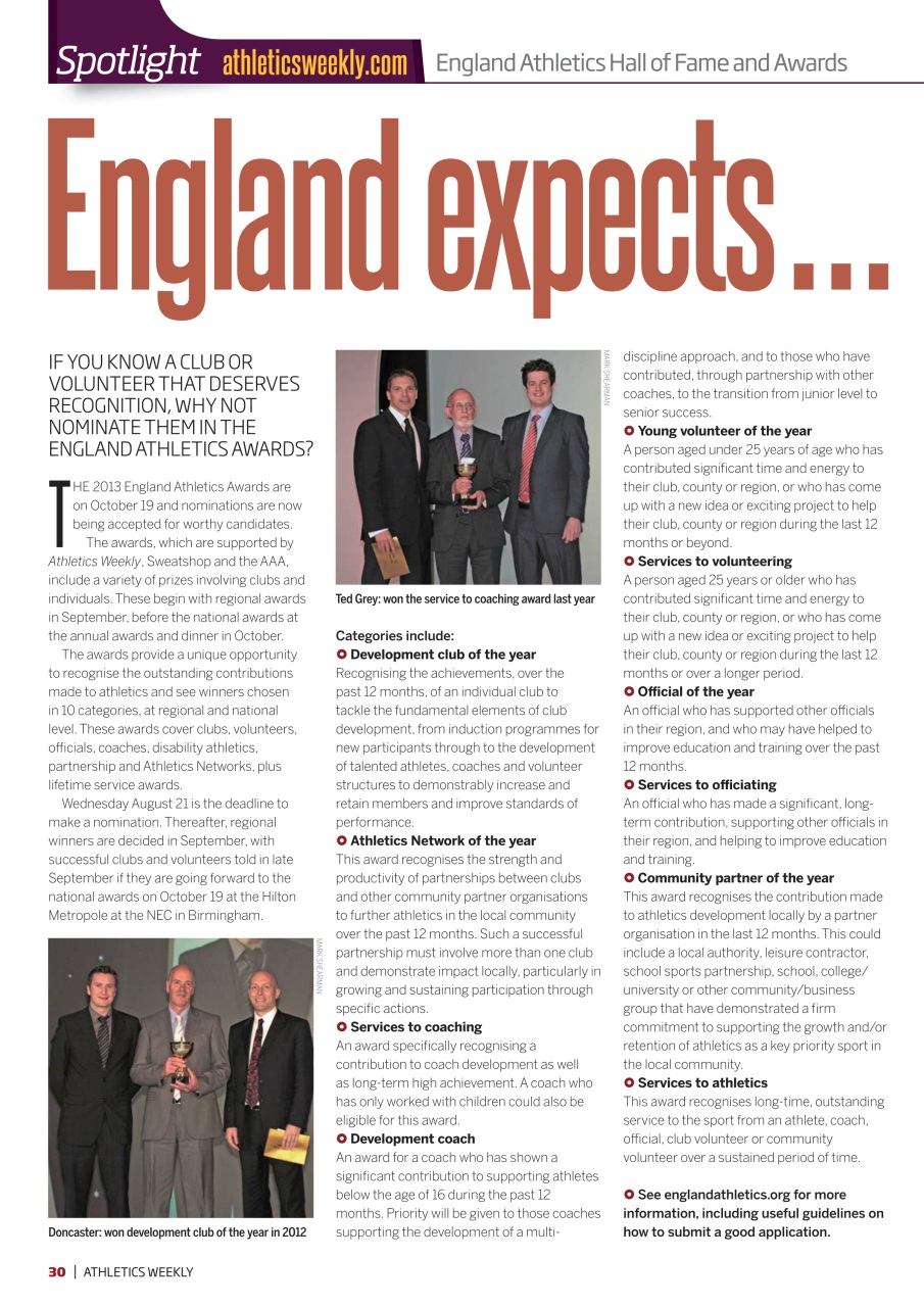 AW – Athletics Weekly Magazine Preview Pages