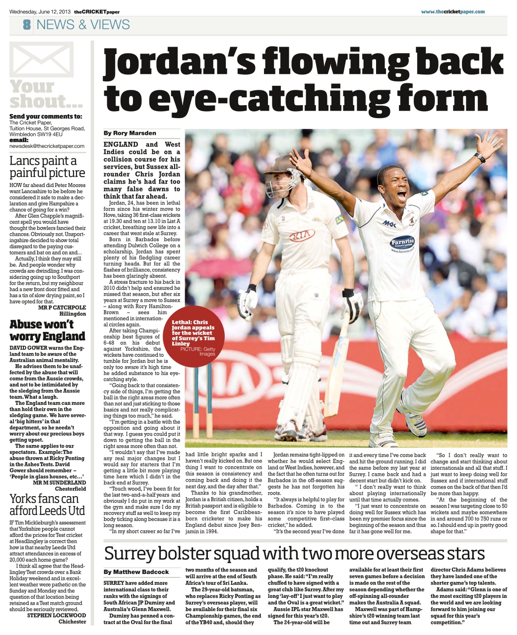 The Cricket Paper Preview Pages