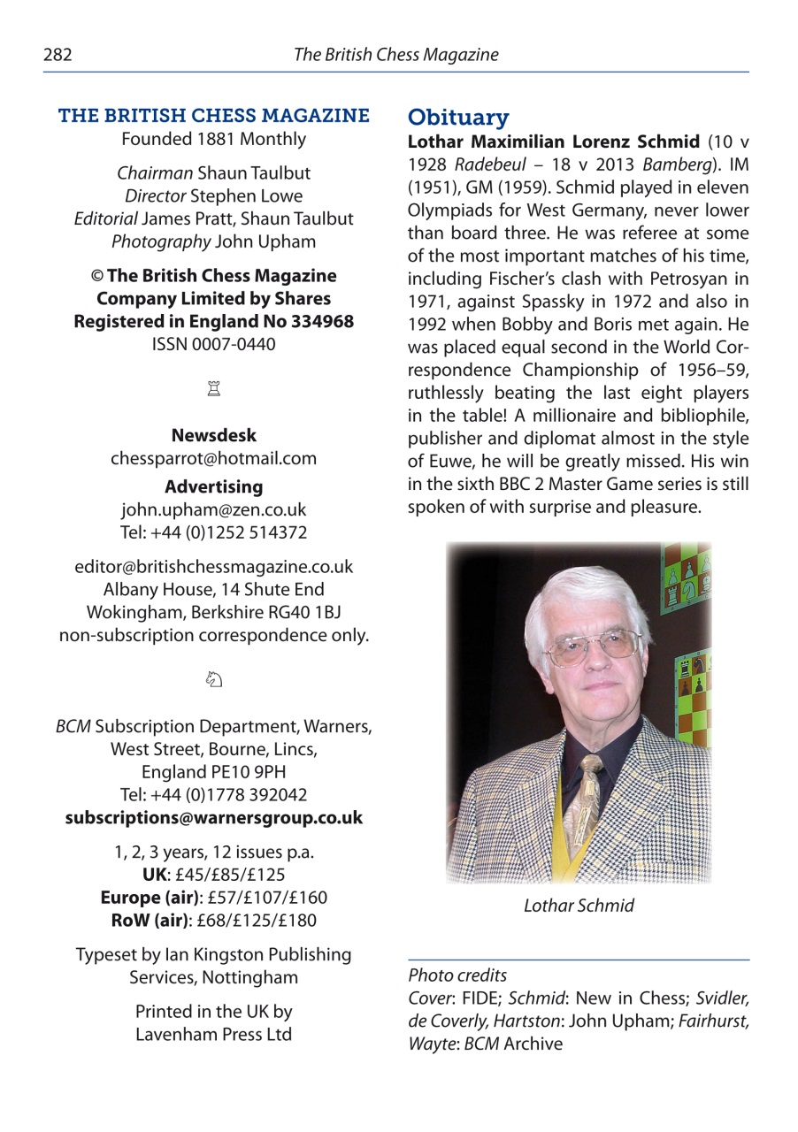 British Chess Magazine Preview Pages