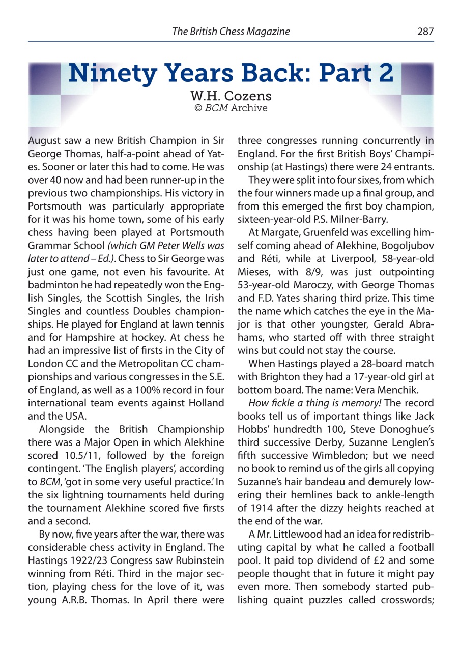 British Chess Magazine Preview Pages