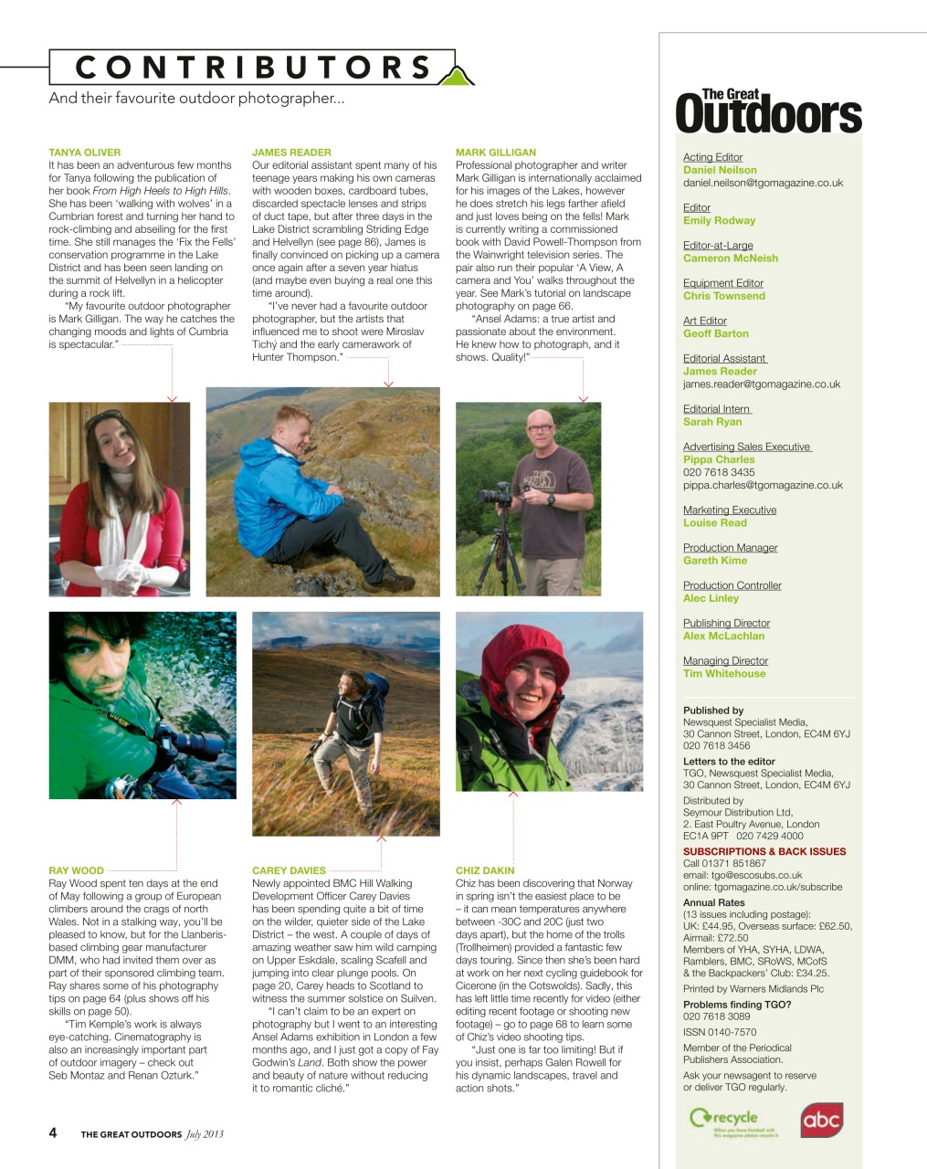 TGO - The Great Outdoors Magazine Preview Pages