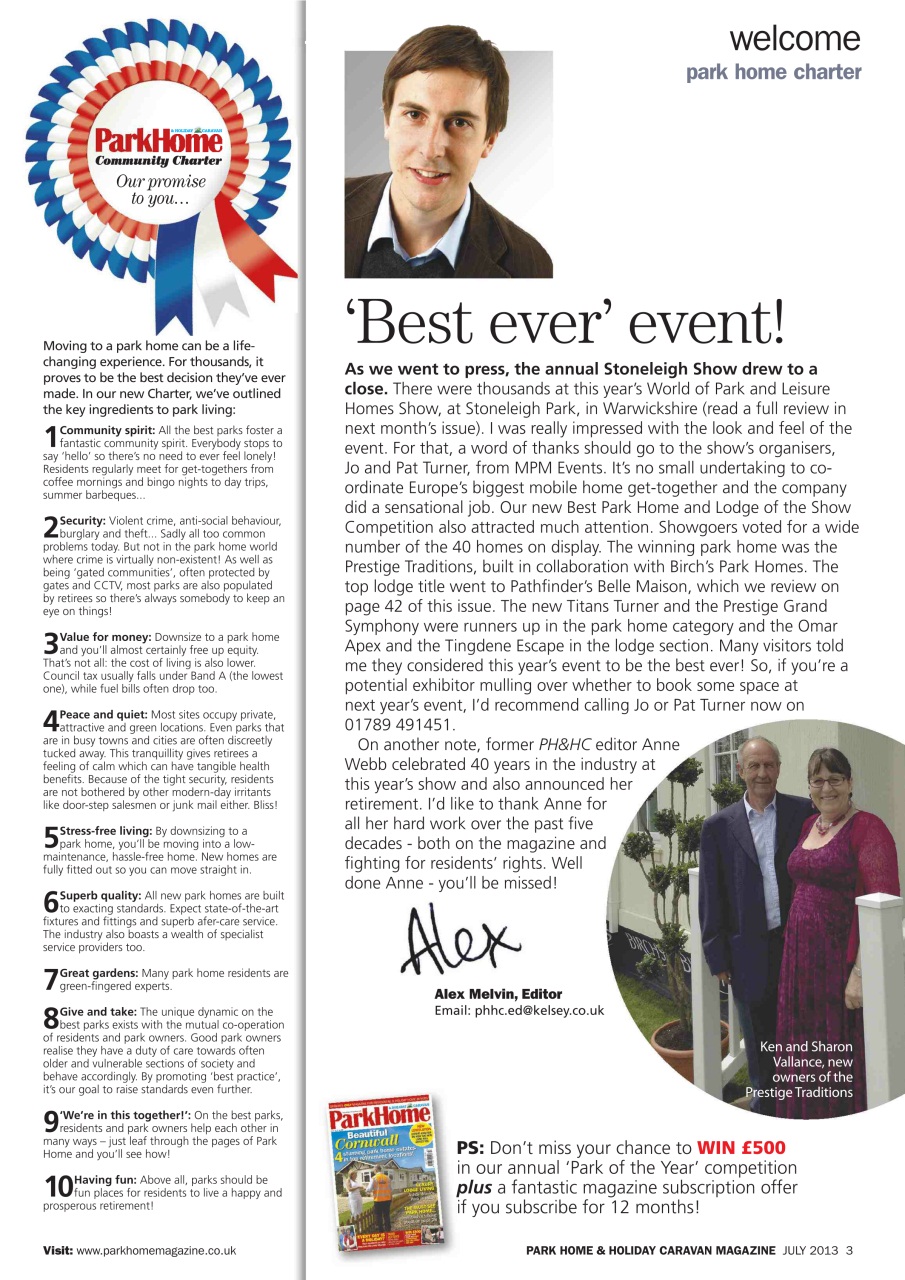 Park Home & Holiday Living Preview Pages