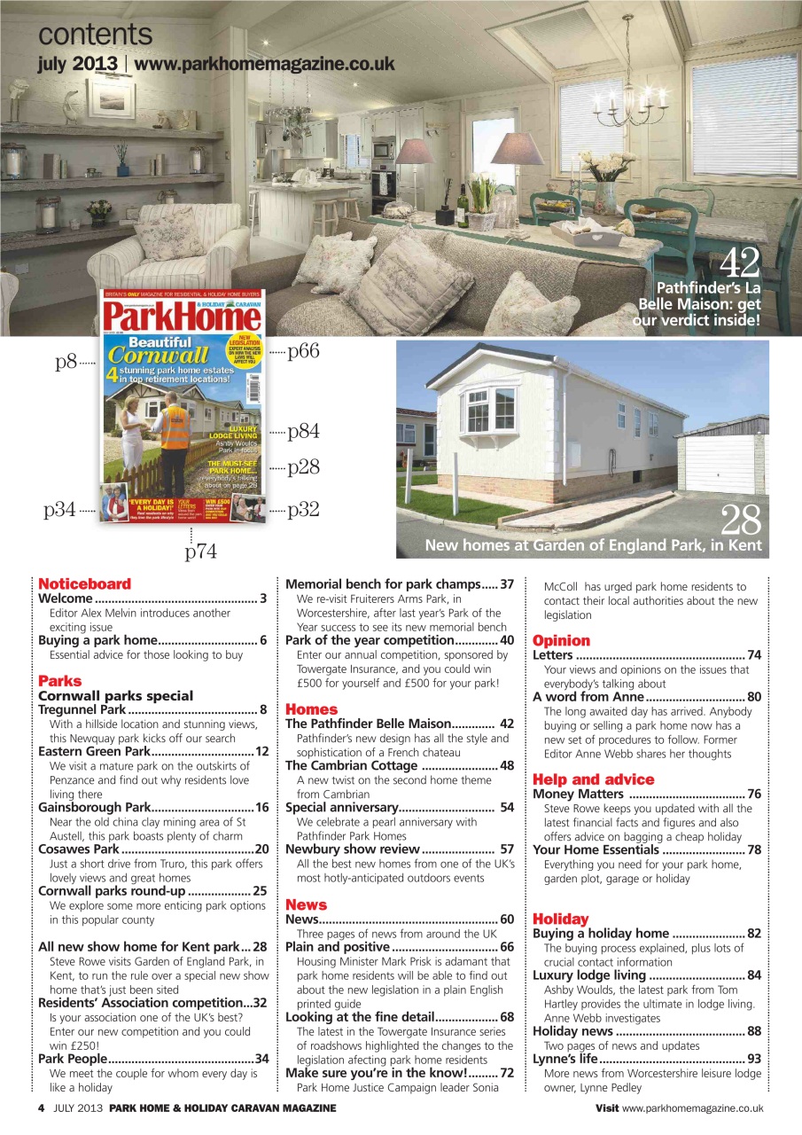Park Home & Holiday Living Preview Pages