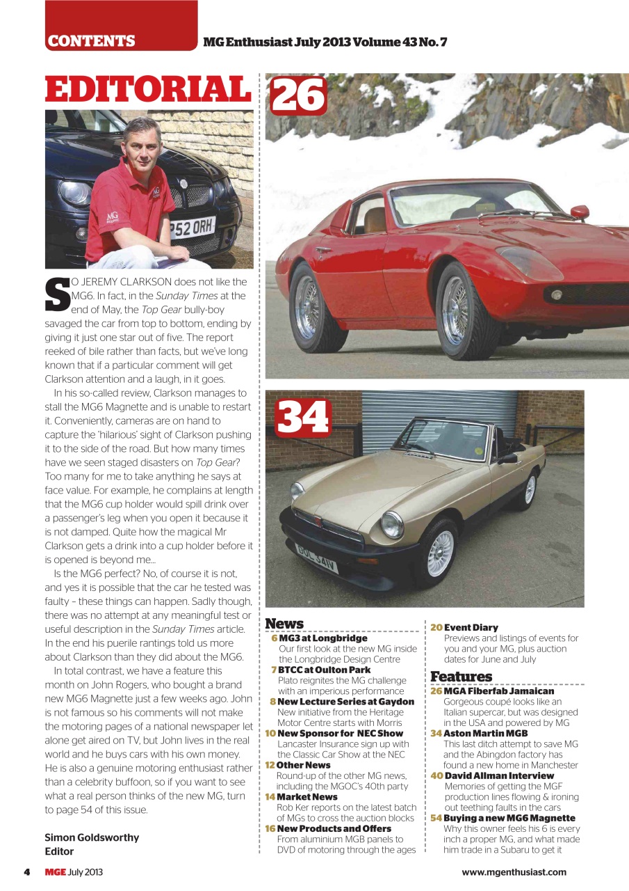 MG Enthusiast Preview Pages