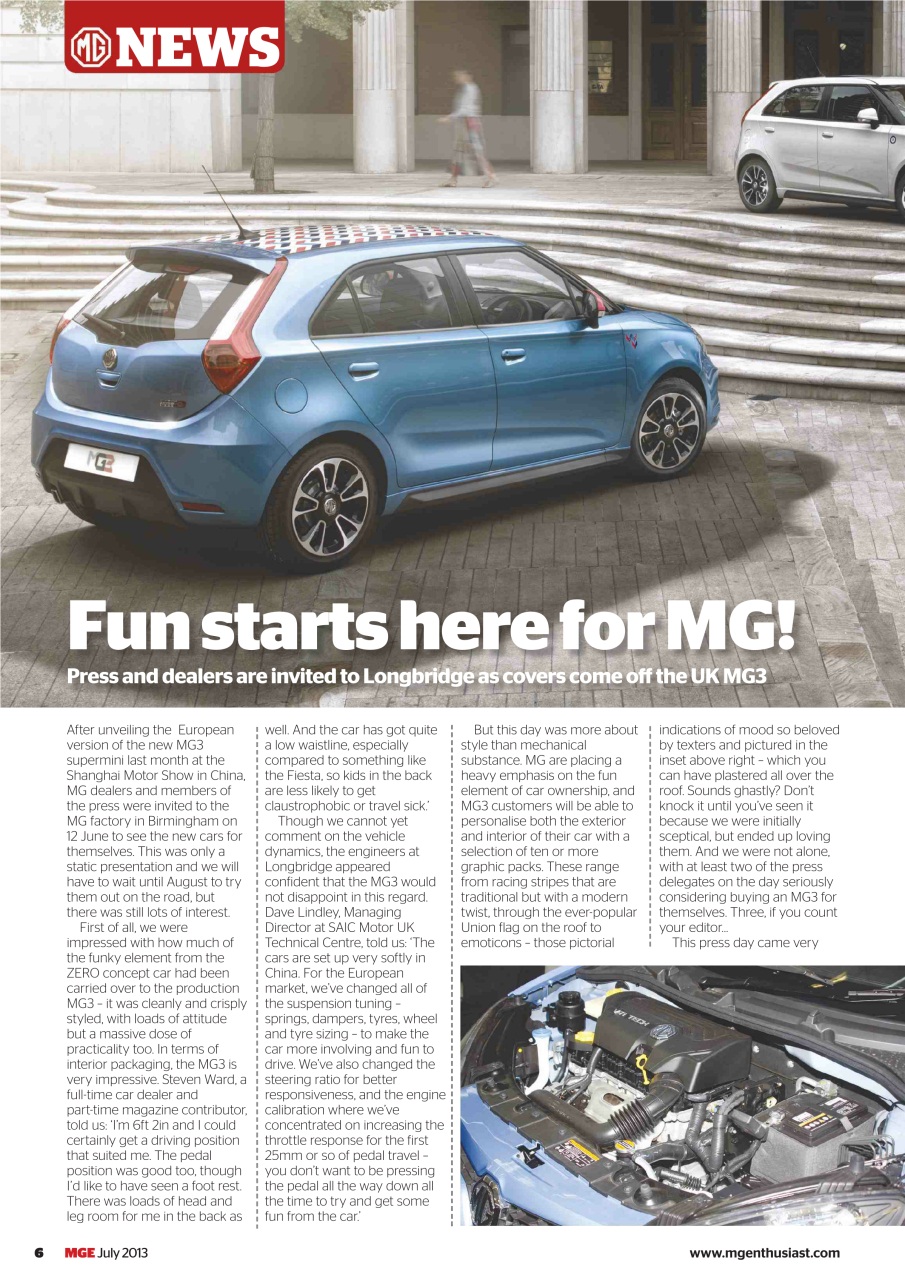 MG Enthusiast Preview Pages
