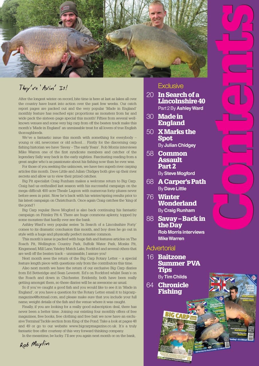 Big Carp Magazine Preview Pages