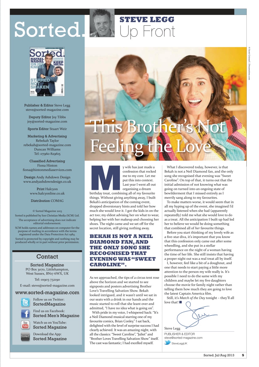 Sorted Magazine – The men's mag with morals Preview Pages