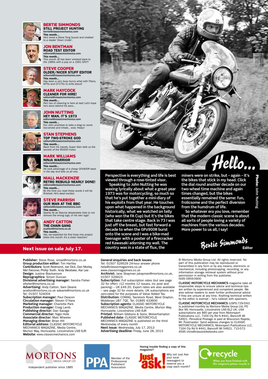 Classic Motorcycle Mechanics Preview Pages