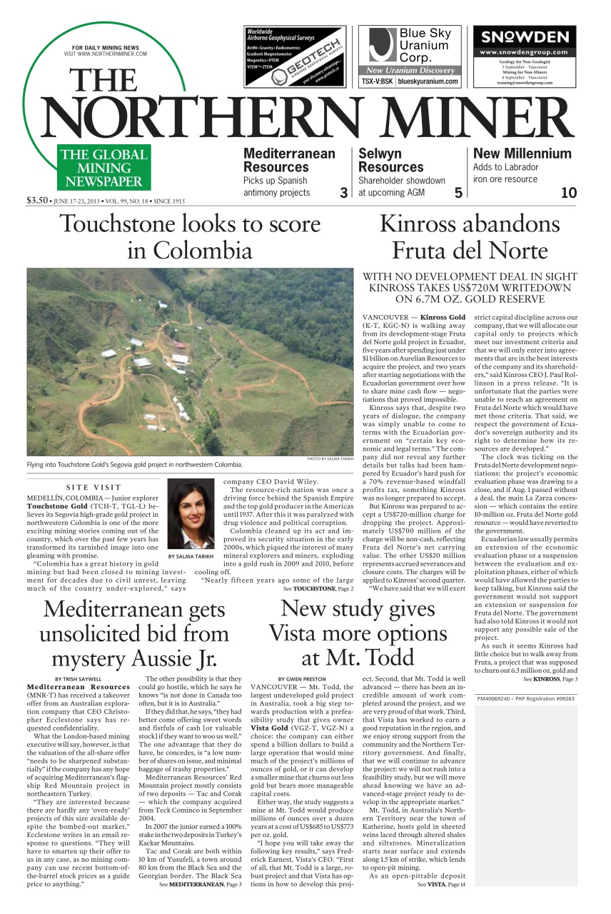 The Northern Miner Preview Pages