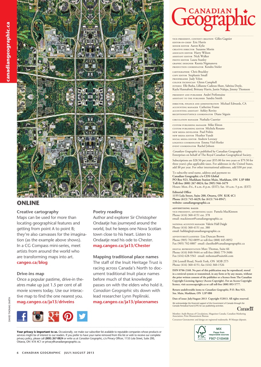 Canadian Geographic Preview Pages